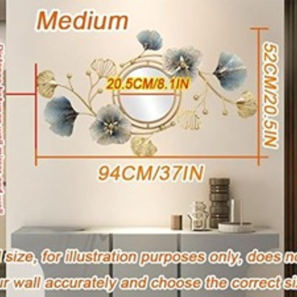 NEW Metal Decorative Wall Mirrors for Living Room, 83 * 48cm - Picture 4 of 8